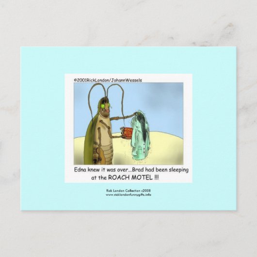 ゴキブリホテル 楽しい漫画 ポストカード (正面)