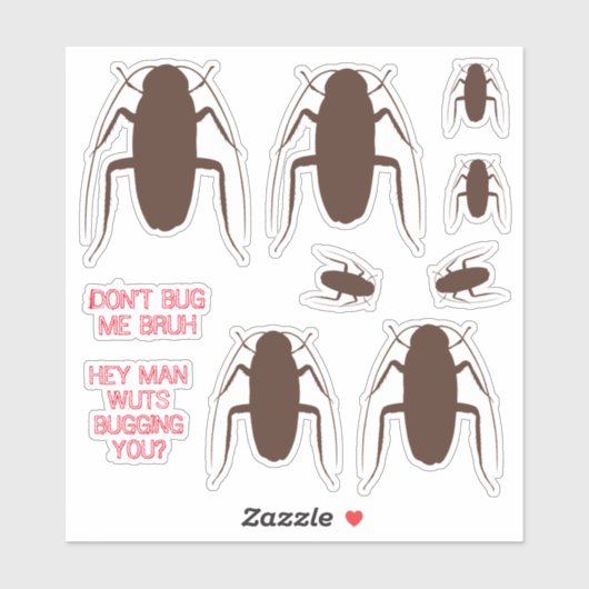 ゴキブリ虫パーソナライズされた シール (シート)