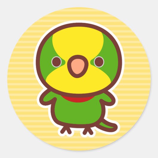ゴクラクインコ ラウンドシール (正面)