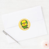 ゴクラクインコ ラウンドシール (封筒)