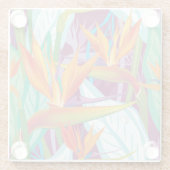 ゴクラクチョウカ属パターン ガラスコースター (裏面)