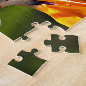 ゴクラクチョウカ属。 花極楽鳥 ジグソーパズル (側面)