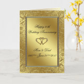 ·ゴクラシックールデンの記念日の挨拶状 カード (黄色い花)