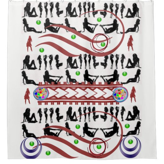 ゴゴマンズ白い女性のショーカーテン シャワーカーテン