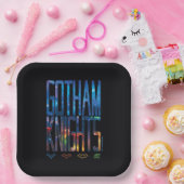 ゴサムナイツシティレタリング ペーパープレート (パーティー)