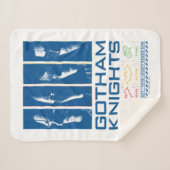 ゴサムナイツ顔パネル シェルパブランケット (正面(横))