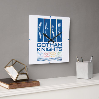 ゴサムナイツ顔パネル スクエア壁時計