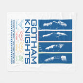 ゴサムナイツ顔パネル フリースブランケット (正面(横))