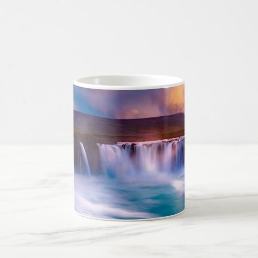 ゴザフォスウォーターフォイルアイスランド コーヒーマグカップ (中央)