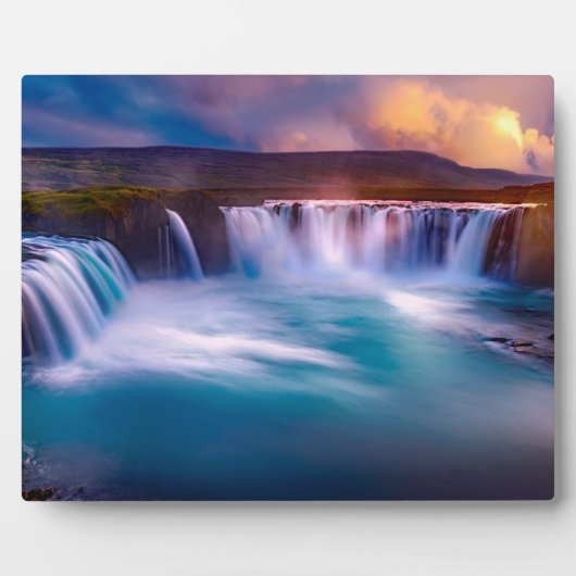 ゴザフォスウォーターフォイルアイスランド フォトプラーク (正面)