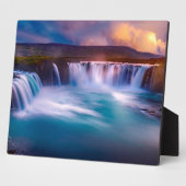 ゴザフォスウォーターフォイルアイスランド フォトプラーク (側面)