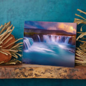 ゴザフォスウォーターフォイルアイスランド フォトプラーク (側面)