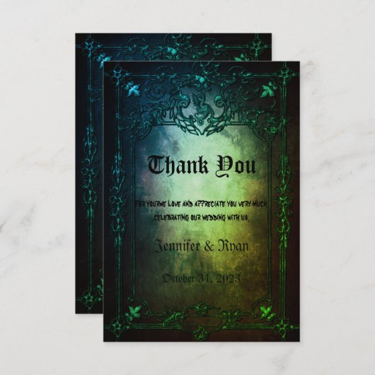 ゴシエレガントック結婚スサンキューカード サンキューカード (正面/裏面)