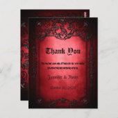 ゴシエレガントック結婚スサンキューカード ポストカード (正面/裏面)