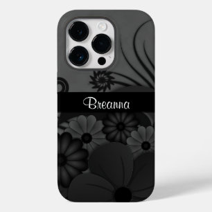 ゴシエレガントモダンックブラックフローラハイビスカス Case-Mate iPhone 14 PROケース