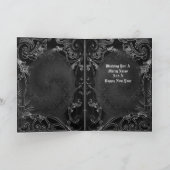 ゴシッおもしろいククロウブラッククリスマスホリデーカード シーズンカード (内部)