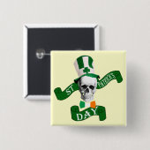 ゴシッおもしろいクスカルアイリッシュセントパトリックの日 缶バッジ (正面&裏面)