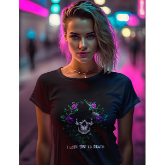 ゴシッおもしろいクバレンタイン，スケルトンバレンタインTシャツ Tシャツ