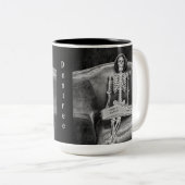 ゴシッおもしろいクヴィンテージ白黒スケルトン ツートーンマグカップ (正面右)