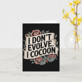 ゴシッおもしろいク引用文I Do Evolve I Cocoon Sarcast カード (黄色い花)