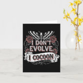 ゴシッおもしろいク引用文I Do Evolve I Cocoon Sarcast カード (黄色い花)