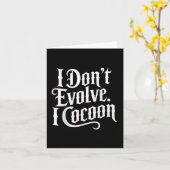 ゴシッおもしろいク引用文I Do Evolve I Cocoon Sarcast カード (黄色い花)