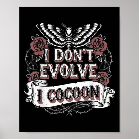 ゴシッおもしろいク引用文I Do Evolve I Cocoon Sarcast ポスター (正面)