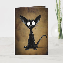 ゴシッおもしろいク黒猫カスタム猫 カード