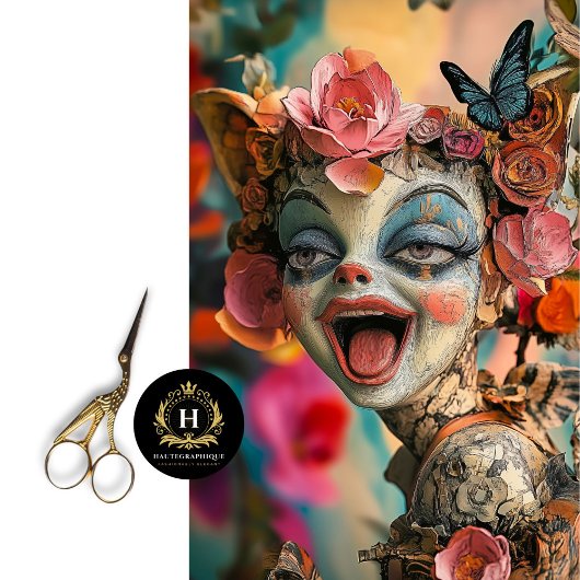 ゴシッお洒落クガーゴイルフローラクラウン蝶 薄葉紙