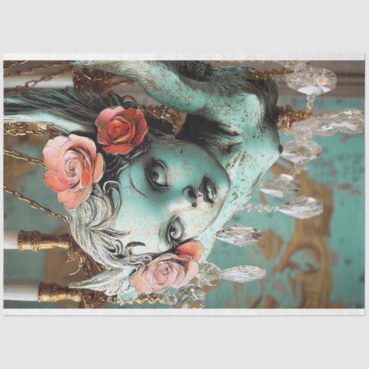 ゴシッお洒落クガーゴイル妖精のフローラデクページ 薄葉紙 (正面)