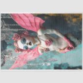 ゴシッお洒落クガーゴイル妖精ピンクの翼 薄葉紙 (正面)