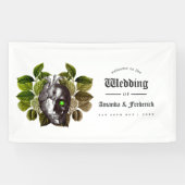 ゴシッお洒落ク結婚の歓迎 横断幕 (横)