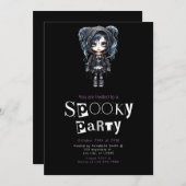 ゴシッかわいらしクガールハローウィンパーティ 招待状 (正面/裏面)