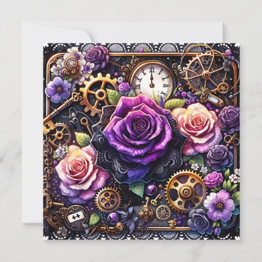 ゴシッかわいらしク美学スチームパンク結婚ズ 招待状 (裏面)