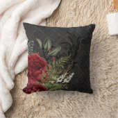 ゴシッインスパイアクレッドとブラックバラ クッション (ブランケット)