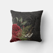 ゴシッインスパイアクレッドとブラックバラ クッション (裏面)