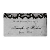 ゴシッエレガントクこうもりレースポウウォーターボトルラベル ラベル (正面)