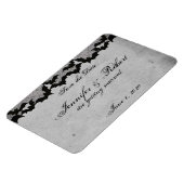 ゴシッエレガントクこうもりレースポシュウェディング日付を保存 マグネット (左側)