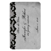 ゴシッエレガントクこうもりレースポシュウェディング日付を保存 マグネット (縦)