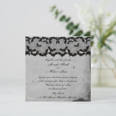 ゴシッエレガントクこうもりレースポー結婚式招待状 招待状 (スタンド正面)