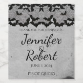 ゴシッエレガントクこうもりレースポ結婚スのワインラベル ワインラベル (シングルラベル)