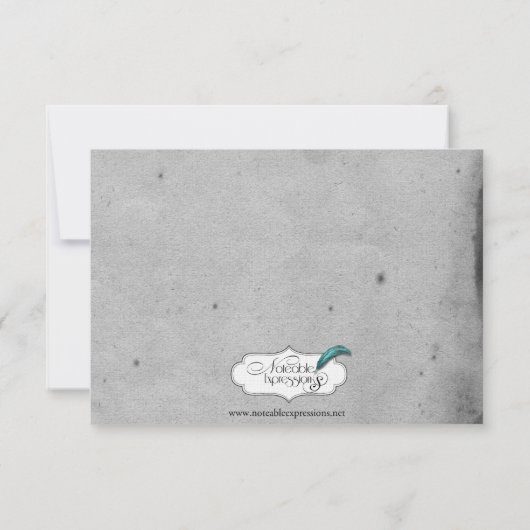 ゴシッエレガントクこうもりレースポ結婚スの応答カード 出欠カード (裏面)