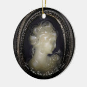 ゴシッエレガントクの不気味なヴィンテージビクトリアンカメオピック セラミックオーナメント (左)