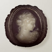 ゴシッエレガントクの不気味なヴィンテージビクトリアンカメオピック ラウンドクッション (正面)