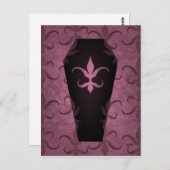 ゴシッエレガントクの棺パープルメイヴハロウィーン ポストカード (正面/裏面)