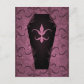 ゴシッエレガントクの棺パープルメイヴハロウィーン ポストカード (正面)