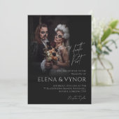 ゴシッエレガントクの死までの写真結婚式招待状 招待状 (スタンド正面)