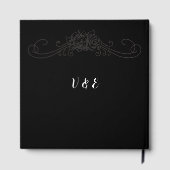 ゴシッエレガントクの死まで黒と白結婚の ゲストブック (裏面)