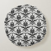 ゴシッエレガントクの白黒スカルダマスク ラウンドクッション (裏面)