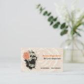 ゴシッエレガントクグランジスカル&オレンジバラカスタム 名刺 (スタンド正面)